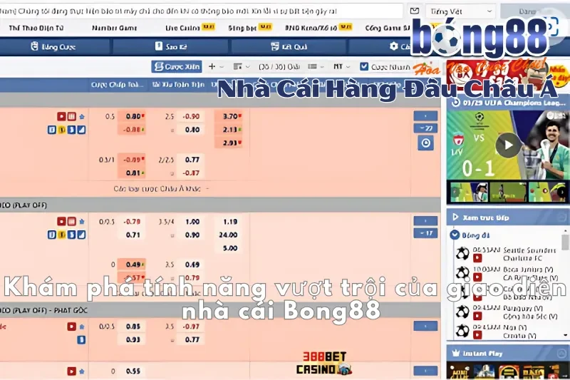 Giao Diện Bong88: Đánh Giá Web & App, Giải Mã Từng Cột Bảng Kèo - GELUJO