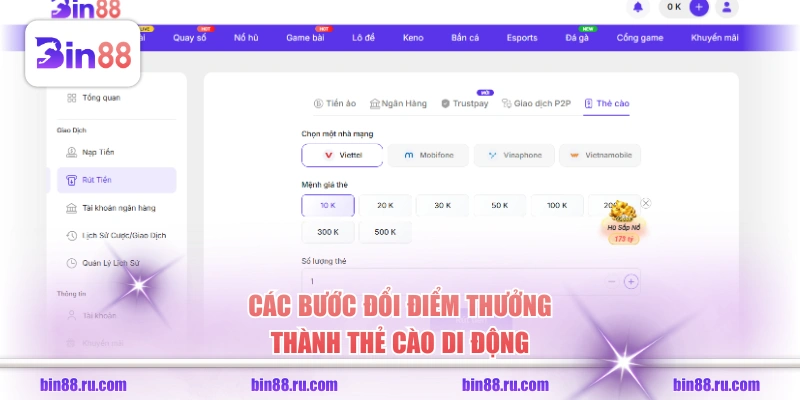 Rút Tiền BIN88 Với 3 Phương Thức Giao Dịch An Toàn - GELUJO