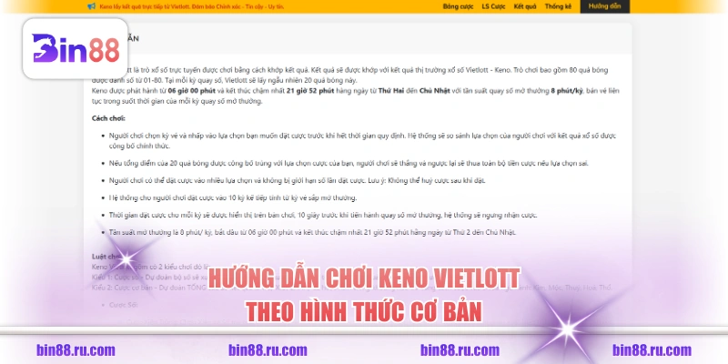 Cách Chơi Keno Vietlott Theo 2 Hình Thức Phổ Biến Nhất - GELUJO